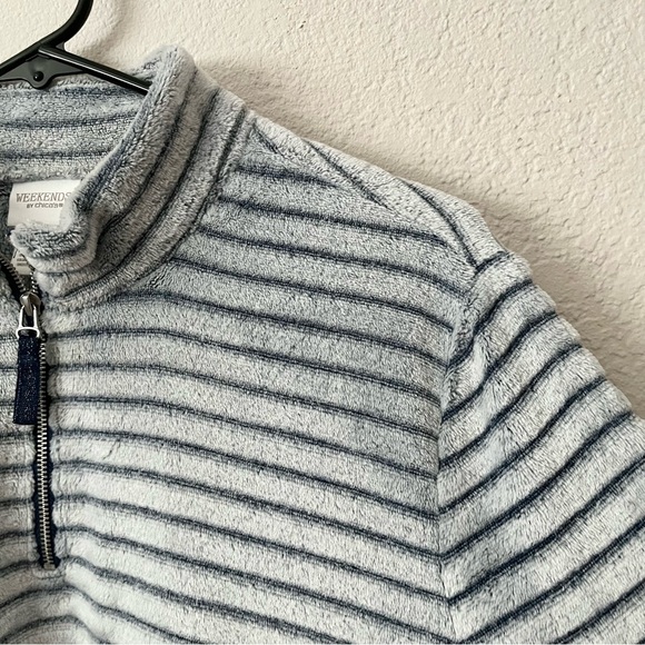 Weekends by Chico’s Cozisoft Ribbed Plush Pullover Shacket Size Large Sweater - Picture 3 of 15